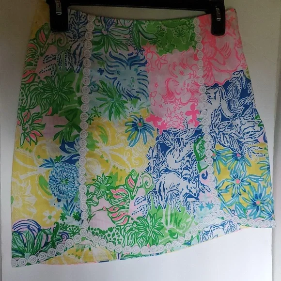 Lilly Pulitzer Skort. Beach Multi Color. Size 0 (28" waist) New W/O Tag - Picture 3 of 8